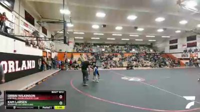 45 lbs Quarterfinal - Orrin Wilkinson, Greybull Basin Athletic Club vs Kam Larsen, Riverton USA Wrestling