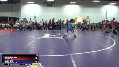 110 lbs 4th Wrestleback (16 Team) - Kaden Clark, Alabama vs Alex Gau, Minnesota Blue