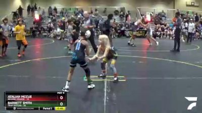 43 lbs Finals (8 Team) - Barrett Smith, Team Gotcha vs Ataliah McCue, Belding Orange