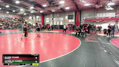 125 lbs Champ. Round 2 - Kameelah Hameed, James Logan vs Allisin Yeager, Etiwanda