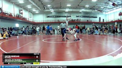 80 lbs Champ. Round 2 - Nicholas Russell, Bloomington South Wrestling Cl vs Jacob Binegar, Bellmont