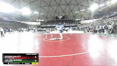 4A 190 lbs Champ. Round 1 - Jackson Hallett, Bellarmine Prep vs Cheyzen Quevedo, Lake Stevens