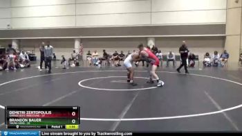 141 lbs Placement Matches (16 Team) - Brandon Bauer, Young Guns vs DEMETRI Zertopoulis, Garage Boyz Wrestling