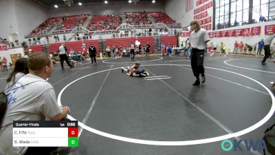 70 lbs Quarterfinal - Colt Fife, Tecumseh Takedown Club vs Simon Wade, Choctaw Ironman Youth Wrestling