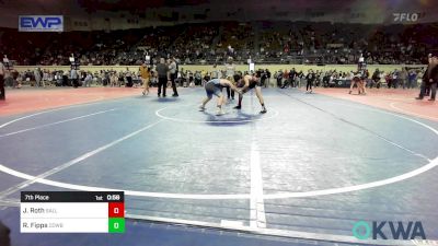 120 lbs 7th Place - Jaxton Roth, Sallisaw Takedown Club vs Rustin Fipps, Cowboy Wrestling Club