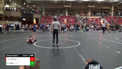 64 lbs Champ. Round 2 - Chaz Collins, Greater Heights Wrestling vs Cauy Siale, Chaparral Kids Wrestling Club