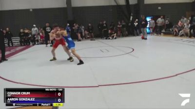 120 lbs Champ. Round 2 - Connor Crum, WA vs Aaron Gonzalez, CA