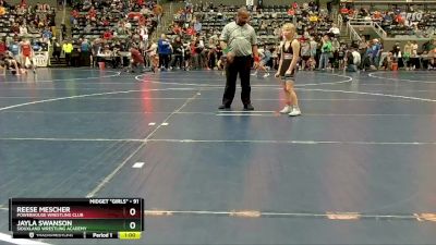 91 lbs Cons. Semi - Jayla Swanson, Siouxland Wrestling Academy vs Reese Mescher, Powerhouse Wrestling Club