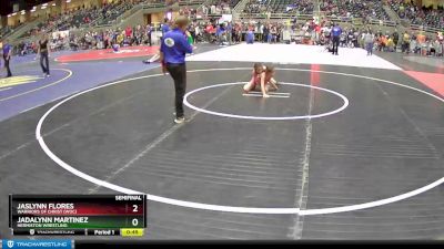 65 lbs Semifinal - Jaslynn Flores, Warriors Of Christ (WOC) vs Jadalynn Martinez, Hermiston Wrestling