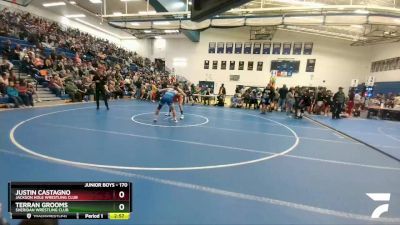 170 lbs Round 1 - Justin Castagno, Jackson Hole Wrestling Club vs Terran Grooms, Sheridan Wrestling Club