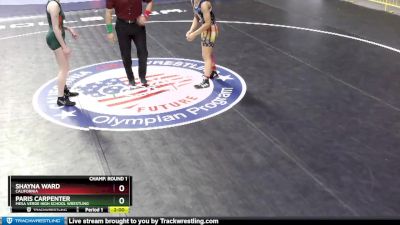 117 lbs Champ. Round 1 - Paris Carpenter, Mesa Verde High School Wrestling vs Shayna Ward, California