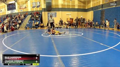 59 lbs Cross Bracket (8 Team) - Coleman Overholt, Delta Wrestling Club Inc. vs Silas Sanderson, Leo Wrestling Club