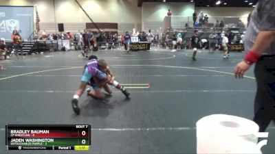 85 lbs Semis & 1st Wrestleback (8 Team) - Bradley Bauman, CP Wrestling vs Jaden Washington, Untouchables Purple