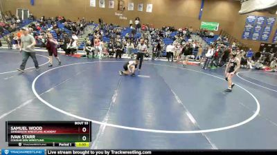 85 lbs Cons. Round 5 - Samuel Wood, Sanderson Wrestling Academy vs Ivan Starr, Cougar Den Wrestling