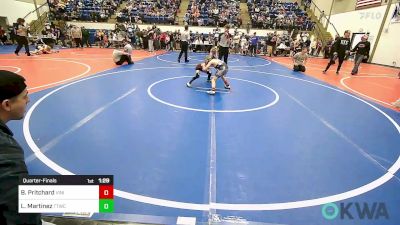 64-67 lbs Quarterfinal - Bentley Pritchard, Vinita Kids Wrestling vs Landon Martinez, Team Tulsa Wrestling Club