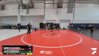 42 lbs Semifinal - Barrett Van Doran, West Texas Grapplers Wrestling Club vs Jacob Pennington, Liberty Hill Wrestling Club