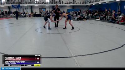 130 lbs Cons. Round 2 - Cheyenne Mulford, Cornell College vs Makenna Hanke, Wisconsin Stevens Point