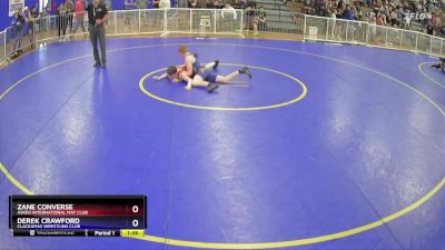 119 lbs Quarterfinal - Zane Converse, Askeo International Mat Club vs Derek Crawford, Clackamas Wrestling Club