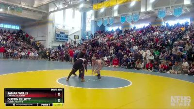 144 lbs Semifinal - Jamar Wells, Caravel Academy vs Dustin Elliott, Sussex Tech H S