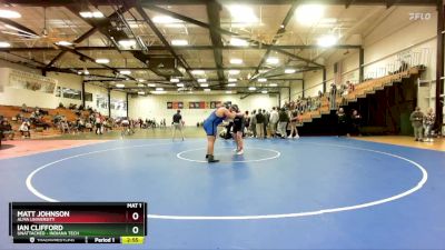 285 lbs Cons. Round 4 - Ian Clifford, Unattached - Indiana Tech vs Matt Johnson, Alma University