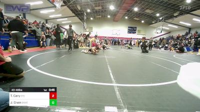 43-46 lbs Rr Rnd 5 - Taylor Cary, Owasso Takedown Club vs Jack Crain, Skiatook Youth Wrestling