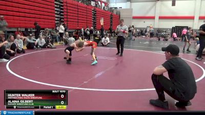 65 lbs Cons. Round 3 - Hunter Walker, Panther Paws Youth Wrestling vs Alaina Gilbert, Elevate Wrestling Club