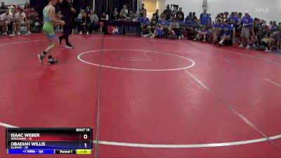 87 lbs Placement Matches (8 Team) - Isaac Weber, Wisconsin vs Obadiah Willis, Illinois