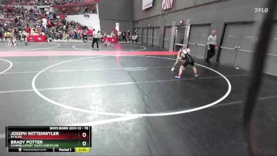 76 lbs Champ. Round 2 - Brady Potter, Campbellsport Youth Wrestling vs Joseph Wittenwyler, RT Elite