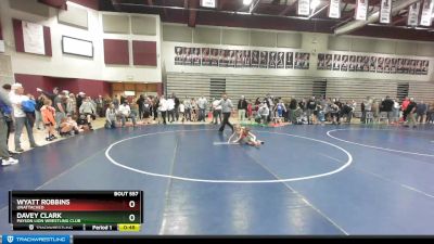 66 lbs Cons. Semi - Davey Clark, Payson Lion Wrestling Club vs Wyatt Robbins, Unattached