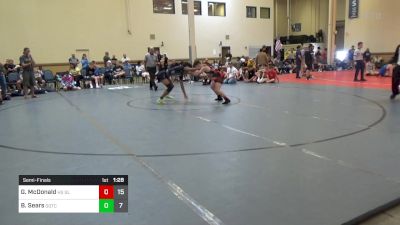 132 lbs Semifinal - Garen McDonald, HS Gladiators vs Bryce Sears, HS Team Gotcha