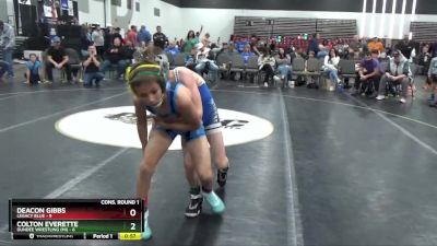 80 lbs Semis & 1st Wrestleback (8 Team) - Deacon Gibbs, Legacy Blue vs Colton Everette, Dundee Wrestling (MI)