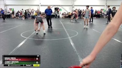 100 lbs Round 3 (8 Team) - Corey Brown, Headhunters vs Noah Meza, Black Fox Wrestling