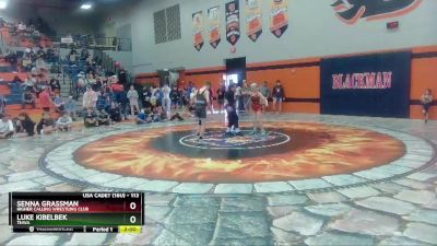 113 lbs Cons. Round 2 - Senna Grassman, Higher Calling Wrestling Club vs Luke Kibelbek, TNWA