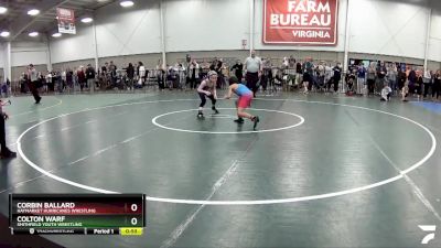 67 lbs Cons. Round 4 - Corbin Ballard, Haymarket Hurricanes Wrestling vs Colton Warf, Smithfield Youth Wrestling