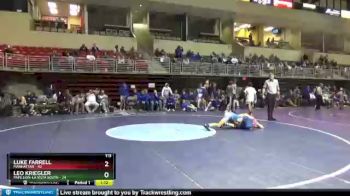 113 lbs Round 5 (8 Team) - Leo Kriegler, Papillion-La Vista South vs Luke Farrell, Manhattan