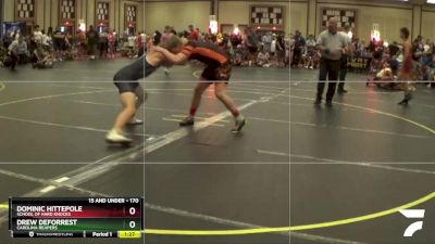 170 lbs Quarterfinal - Dominic Hittepole, School Of Hard Knocks vs Drew DeForrest, Carolina Reapers