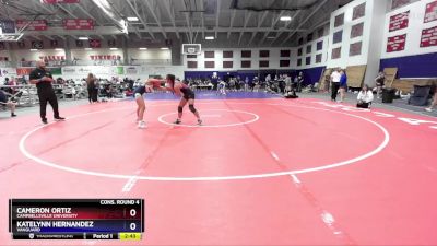 130 lbs Cons. Round 4 - Katelynn Hernandez, Vanguard vs Cameron Ortiz, Campbellsville University