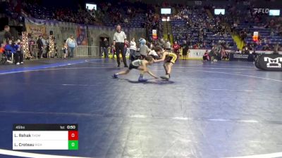 45 lbs Semifinal - Luke Rehak, Thomas Jefferson vs Luca Croteau, Richland