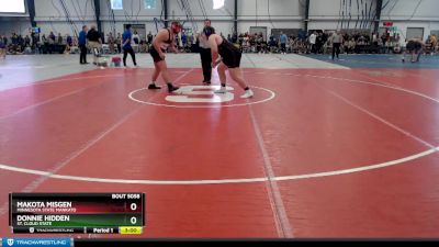 Silver 285 lbs Quarterfinal - Makota Misgen, Minnesota State Mankato vs Donnie Hidden, St. Cloud State