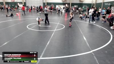 46 lbs Cons. Round 1 - Vivianne Tallman, Top Notch vs Boston Robinson, Elm Creek Wrestling Club