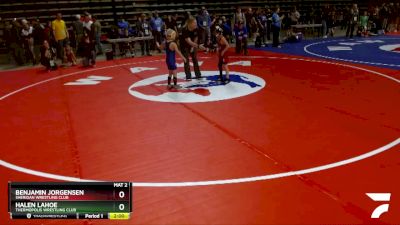 53 lbs Semifinal - Benjamin Jorgensen, Sheridan Wrestling Club vs Halen Lahoe, Thermopolis Wrestling Club