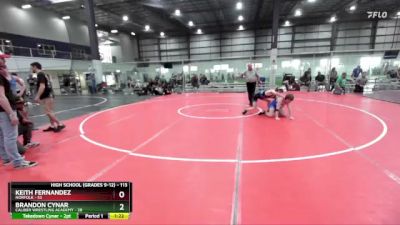 113 lbs Semifinal - Brandon Cynar, Caliber Wrestling Academy vs Keith Fernandez, Norfolk