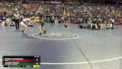 2A 138 lbs Quarterfinal - Jensen Miller, Southwest Onslow vs Fisher McPherson, Owen