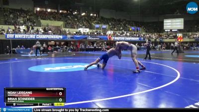 165 lbs Quarterfinal - Brian Schneider, Elizabethtown vs Noah Leisgang, Wisconsin-La Crosse