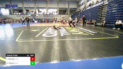 85 lbs Quarterfinal - Tommy Winkler, Prairie Grove Youth Wrestling vs Henry Sitton, Arkansas