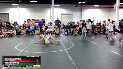 60 lbs Placement (4 Team) - James Catapano, Dragon United vs Asher Franco, NC National Team