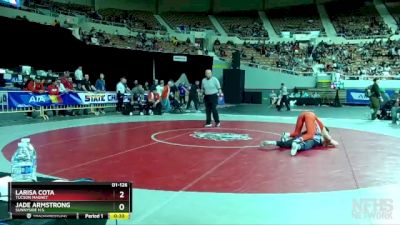 D1-126 lbs Cons. Round 2 - Larisa Cota, Tucson Magnet vs Jade Armstrong, Sunnyside H.S.