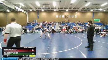 125 lbs 1st Place Match - Mack Rutledge, Ridgeline vs Cougar Betts, Uintah Jr High Wrestling