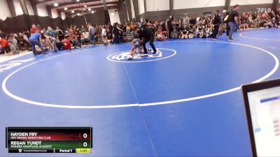 92 lbs Round 2 - Hayden Fry, Mat Demon Wrestling Club vs Regan Yundt, Pioneer Grappling Academy