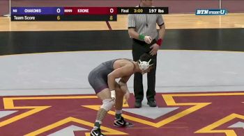 197lbs Brandon Krone, Minnesota vs Zack Chakonis, Northwestern